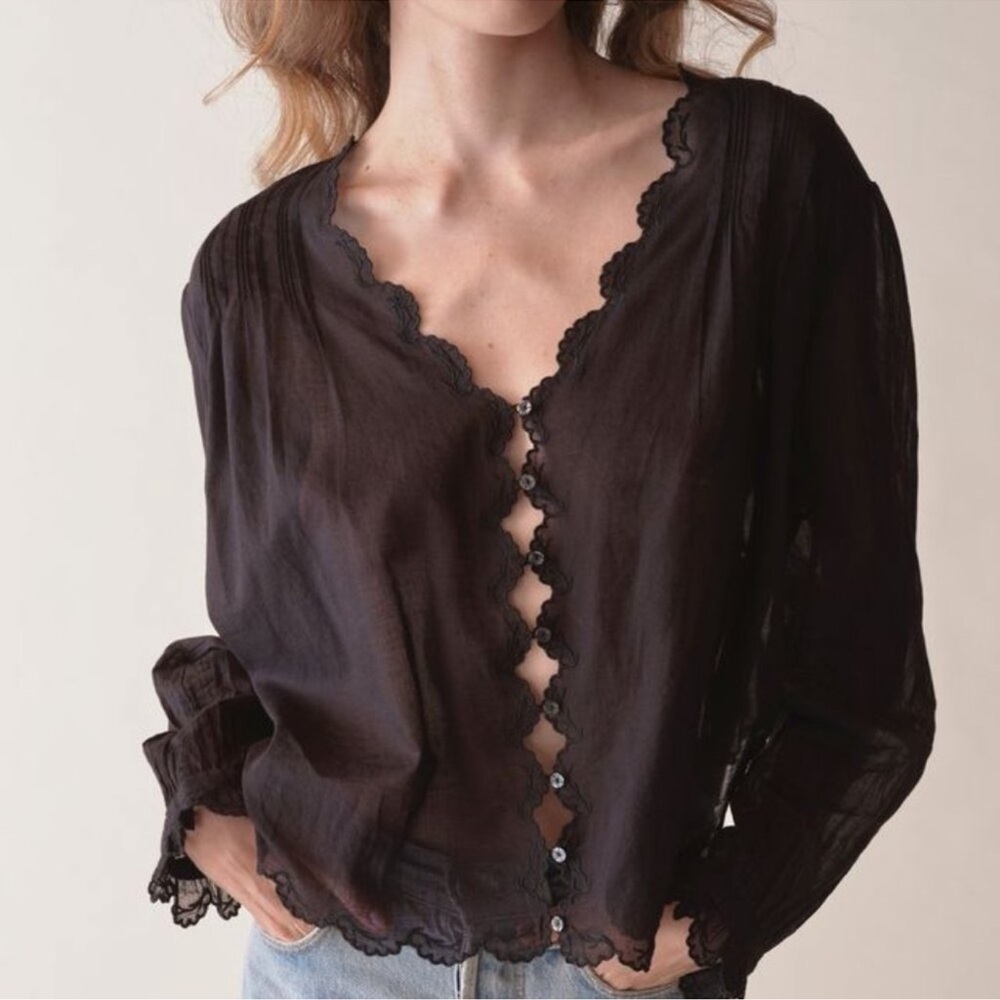 Doen Elayne Top, Black, NWT, size Small